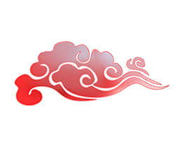 红色渐变祥云图