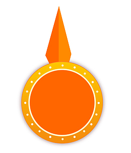 手绘卡通扁平转盘指针免扣元素