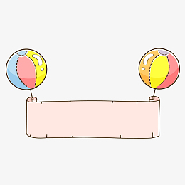 手绘清新气球气泡对话框
