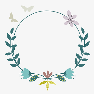 树叶边框花卉边框小清新叶子设计