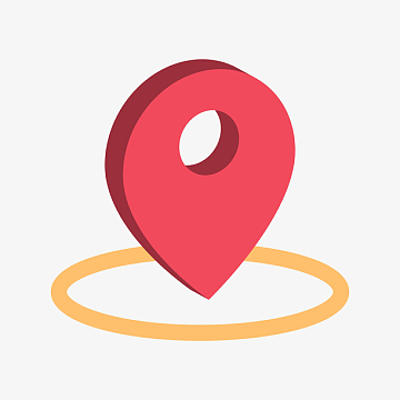 红色位置定位扁平2.5d名片小图标