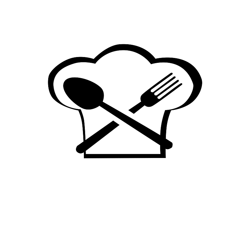 矢量图叉子勺子厨师帽餐厅logo