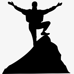 png卡通登山山顶剪影pngepspng禁止攀登风景景区标志pngjpg大气背景