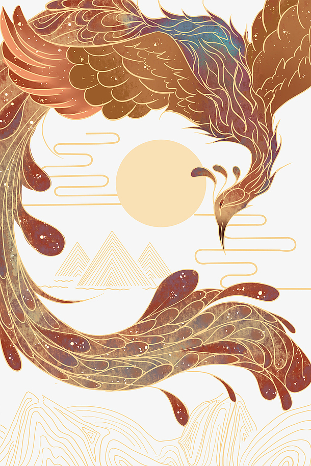 国潮中国风凤凰