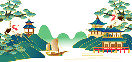 古代亭台楼阁国潮