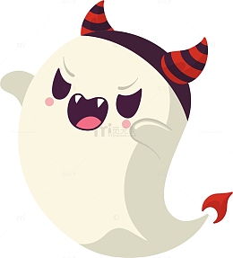 万圣节魔鬼可爱幽灵