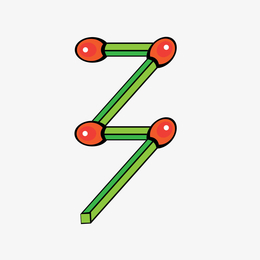 火柴数字3三斜边