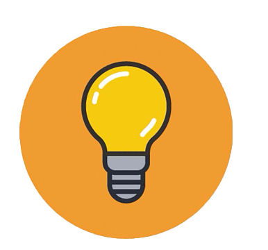 灵感小灯泡的矢量图