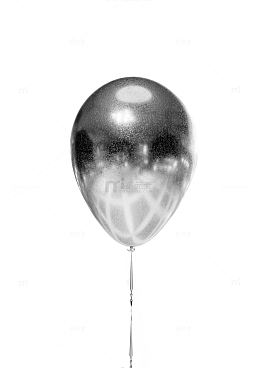 蒸汽波 酸性 气球 银色 金属 拉丝