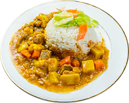土豆鸡块盖饭，盖浇饭，套餐饭，土豆鸡块