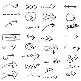 箭头 符号 涂鸦 手绘箭头