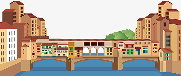 意大利卡通的地标