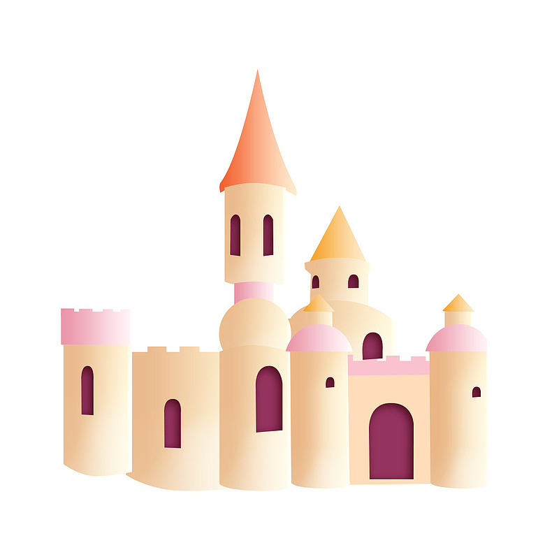微立体彩色城堡