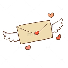 卡通情人节飞信插画