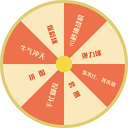 抽奖转盘橙黄色
