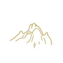 线条金色山峰