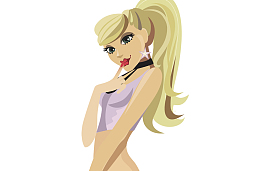 动画女生小人图像png