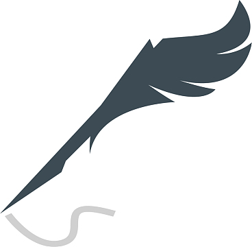 羽毛笔图标元素