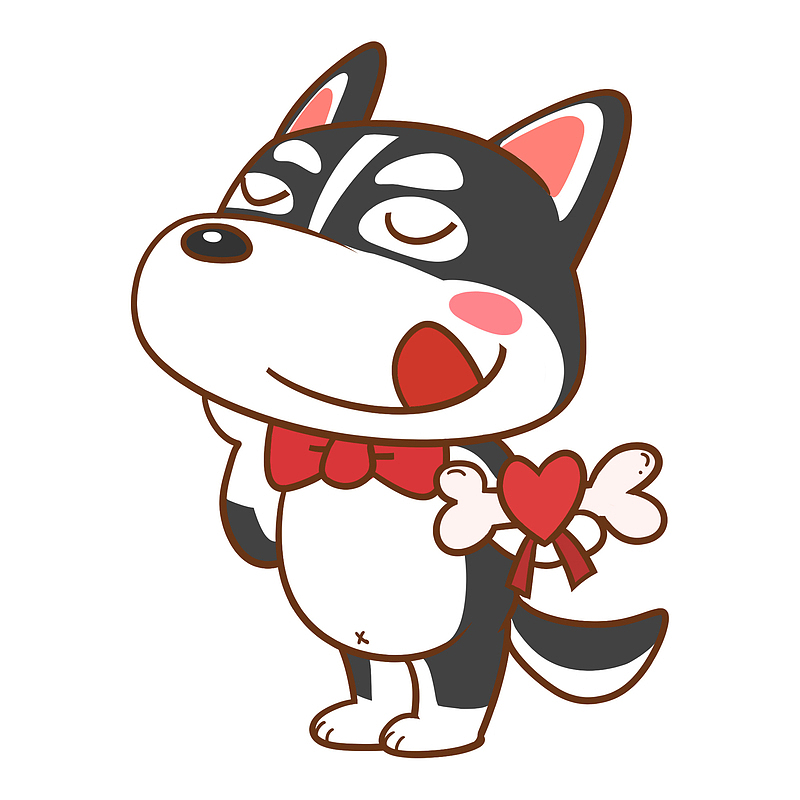 手绘哈士奇狗狗