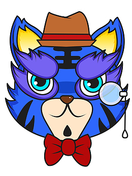 国潮蓝色老虎幽冥虎