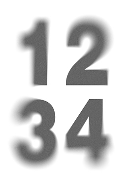 分散颗粒感数字（源文件可更改数字）