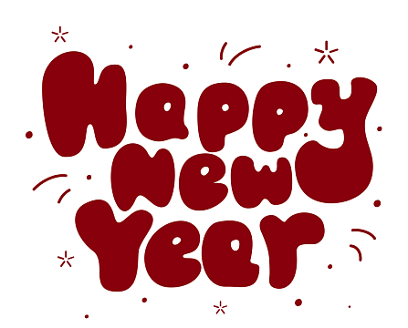 新年快乐手写可爱字体