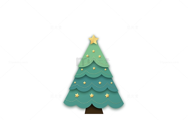圣诞星点缀树