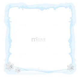 冬天白色雪花边框
