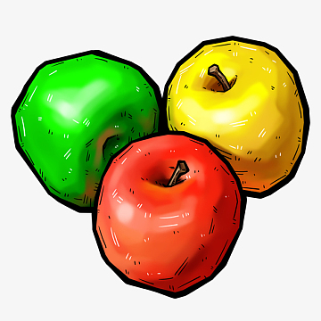 卡通手绘插画圣诞苹果