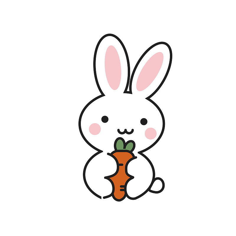 卡通手绘小兔子可爱