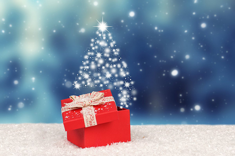 冬天的雪,圣诞节,新年,圣诞礼物