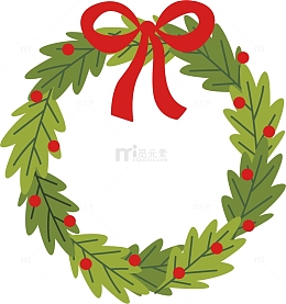 圣诞节，,圣诞花环，圣诞元素