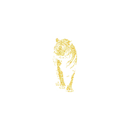 虎年金色剪影