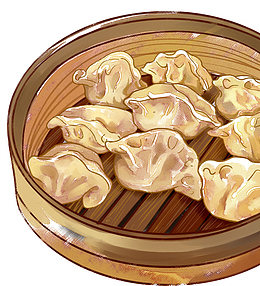 冬至手绘蒸饺