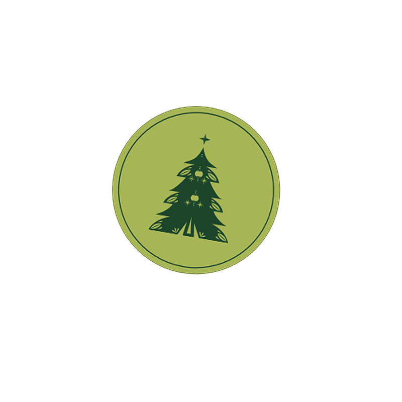 2021年圣诞节绿色徽章