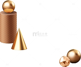 金色球体立体,C4D,