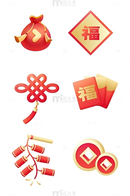 中国风年货节装饰元素