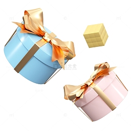 立体,C4D,礼物盒,立体盒子