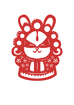 北京兔儿爷剪纸