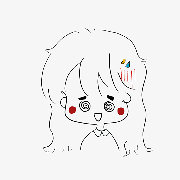 头晕可爱萌女孩头像