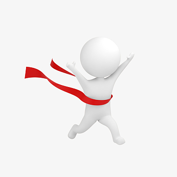 免抠图透明底3d小人冲刺冠军