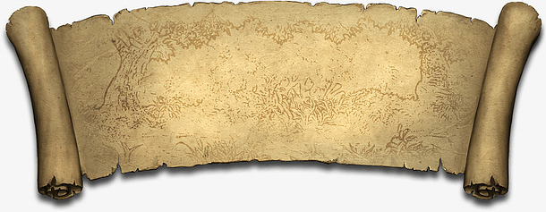 原画棕黄色书卷