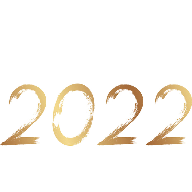 渐变金色2022年