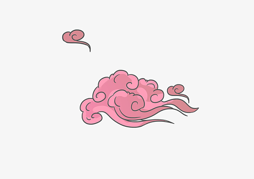 国潮祥云手绘中国风(3508x2480)psdpng2018年新春拜大年海报(4399x2