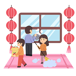 小年大扫除元素
