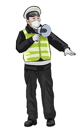 卡通版执勤交警