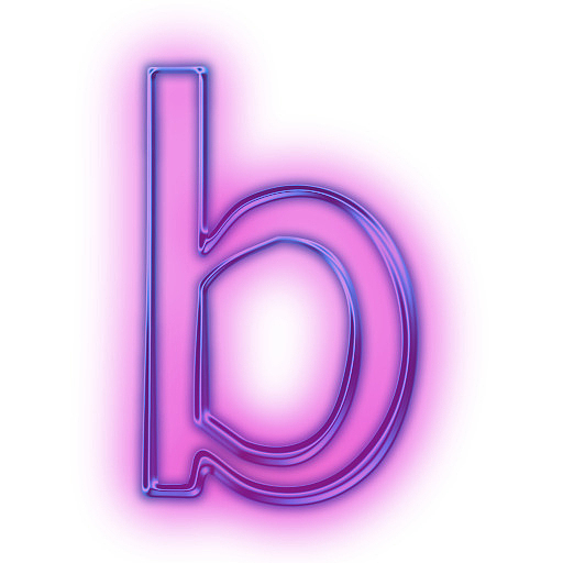 蓝紫色效果字母b