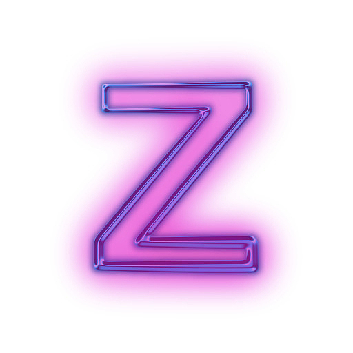 蓝紫色效果字母z