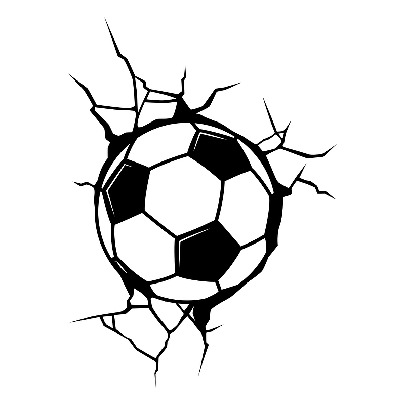 足球 碎裂 手绘足球