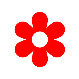 红色免扣大气小红花